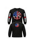 Rise2Rule Black American Flag complete front and back long sleeve