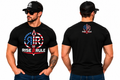 Rise2Rule Men's Tee — Black American Flag