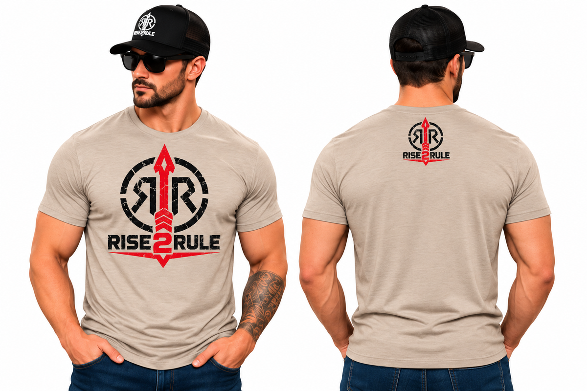 Rise2Rule Men's Tee — Sand