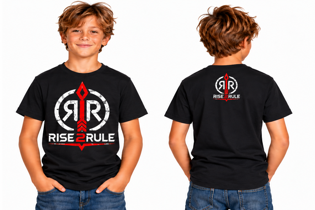 Rise2Rule Unisex Youth Tee — Black