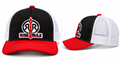 Rise2Rule Richardson 112 Trucker Hat — Black / White / Red